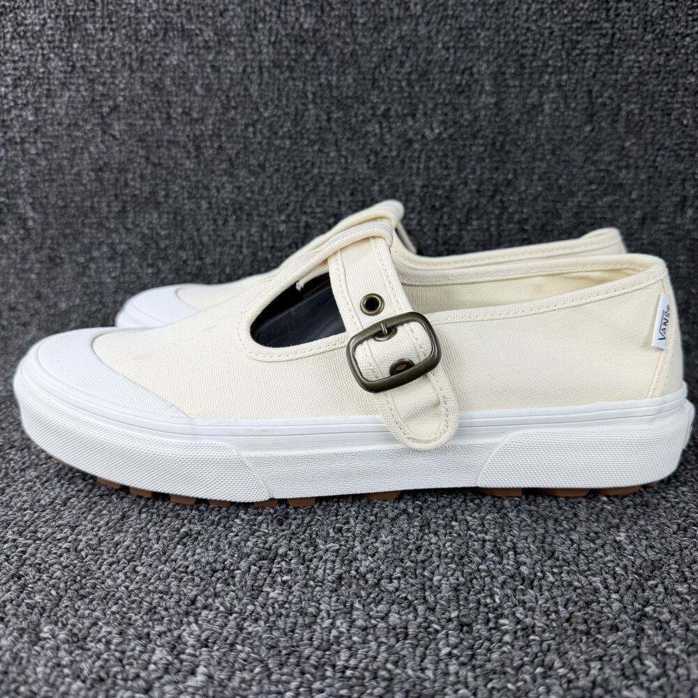 Vans Cream Flats with Buckle Detail